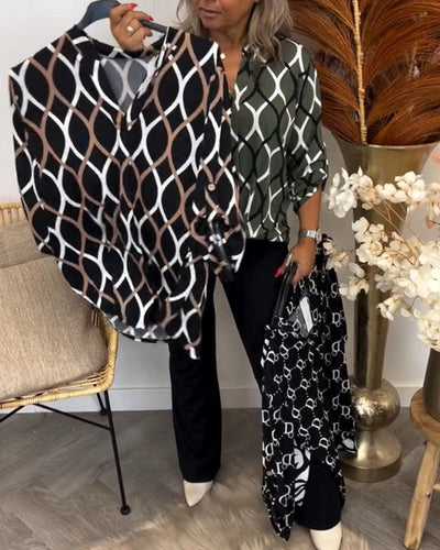 Noor | Bluzka z graficznym nadrukiem