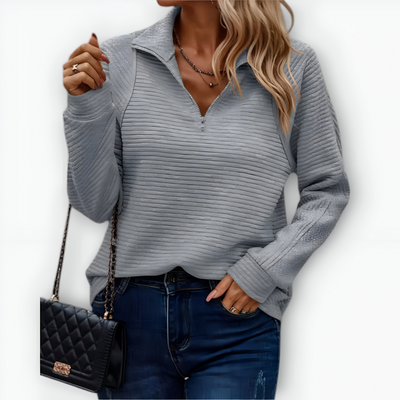 MASHA | Sweter z półzamkiem – Komfort i elegancja