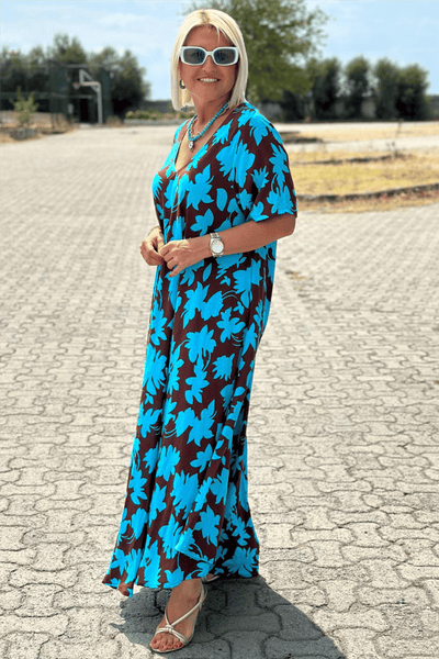 AMPARO | Elegancka luźna sukienka maskująca brzuch