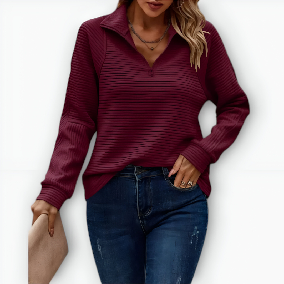 MASHA | Sweter z półzamkiem – Komfort i elegancja