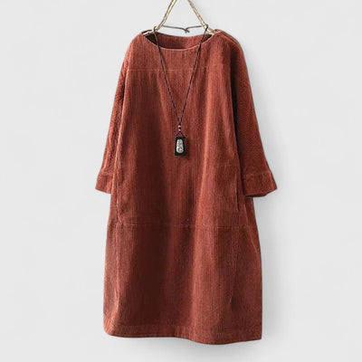 BARBARA | Ciepła Sukienka Midi na Jesień i Zimę