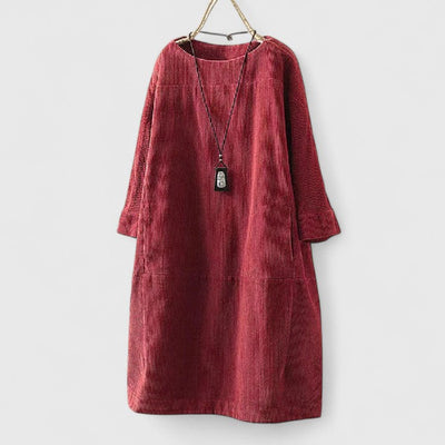 BARBARA | Ciepła Sukienka Midi na Jesień i Zimę