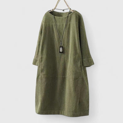 BARBARA | Ciepła Sukienka Midi na Jesień i Zimę