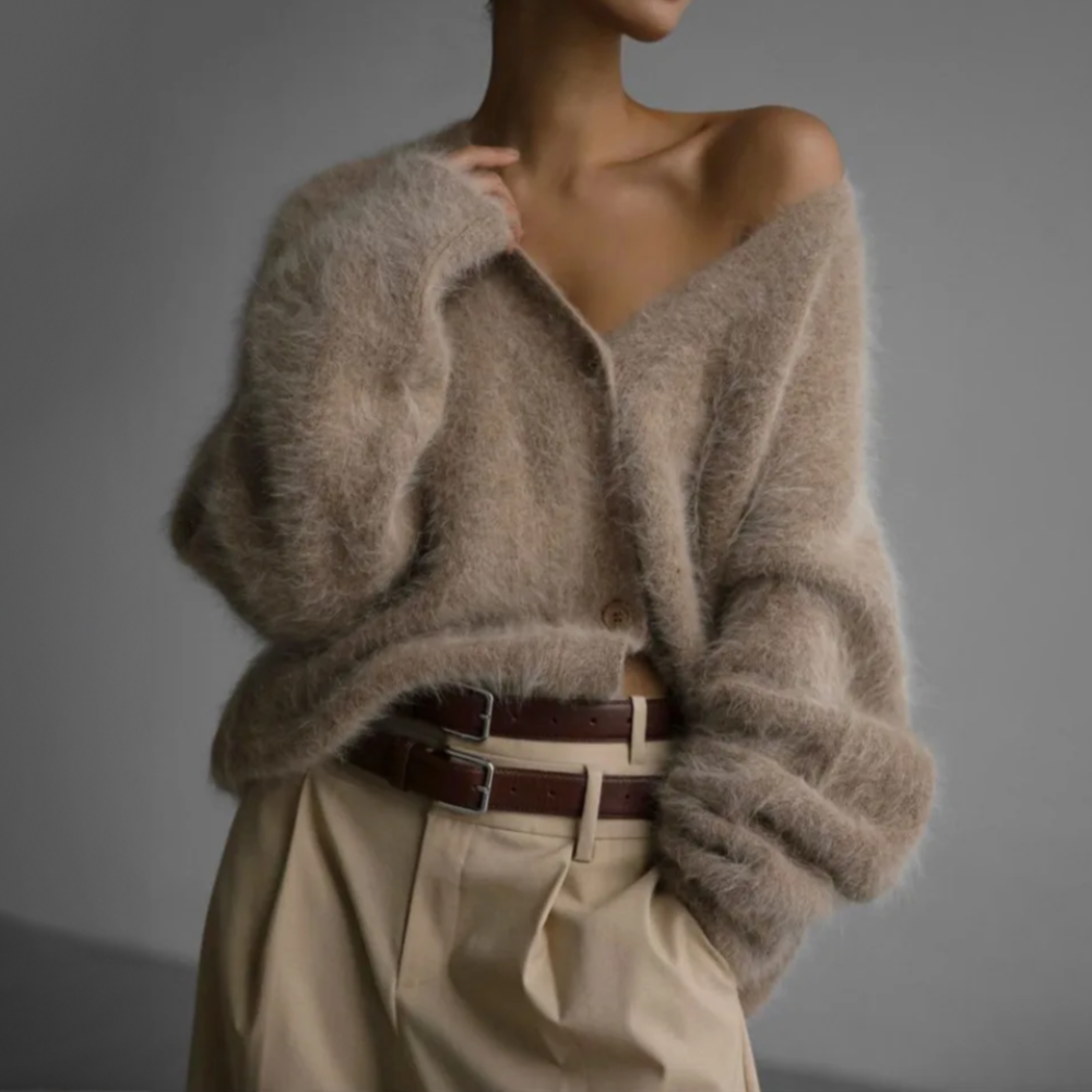 DHALIA | Elegancki oversize'owy kardigan