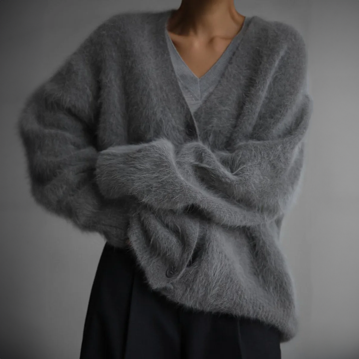 DHALIA | Elegancki oversize'owy kardigan