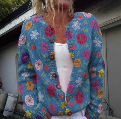 ZANDRA | Elegancki sweter z nadrukiem