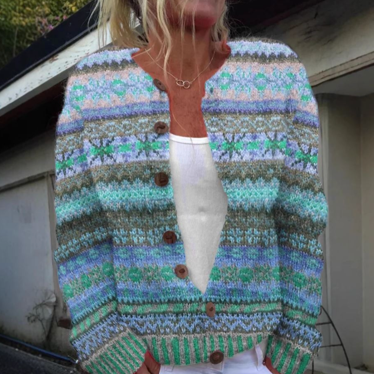 ZANDRA | Elegancki sweter z nadrukiem