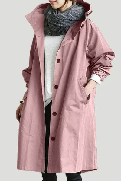 DORO | Oversized płaszcz trench z kapturem