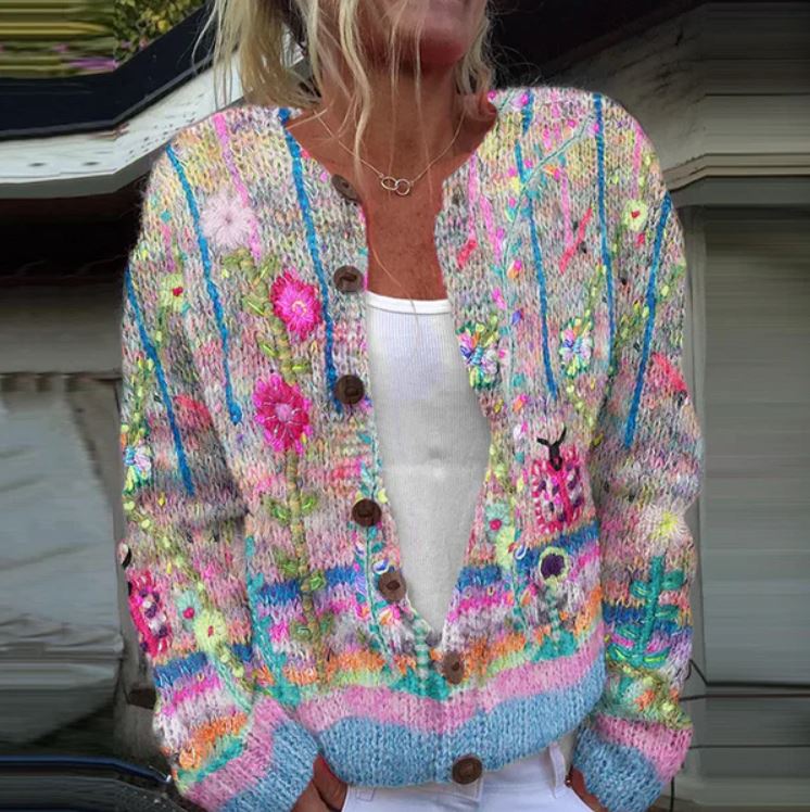 ZANDRA | Elegancki sweter z nadrukiem