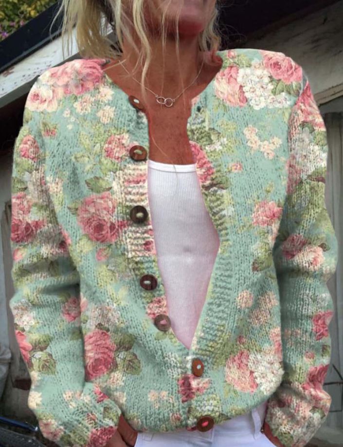 ZANDRA | Elegancki sweter z nadrukiem