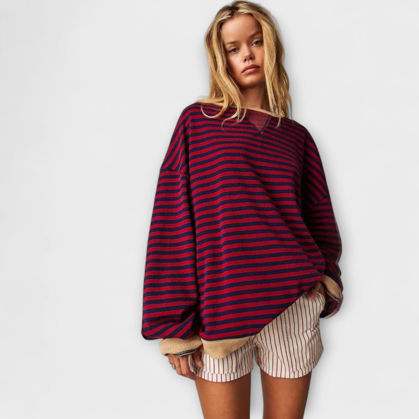EWA | Pasiasty oversize sweter