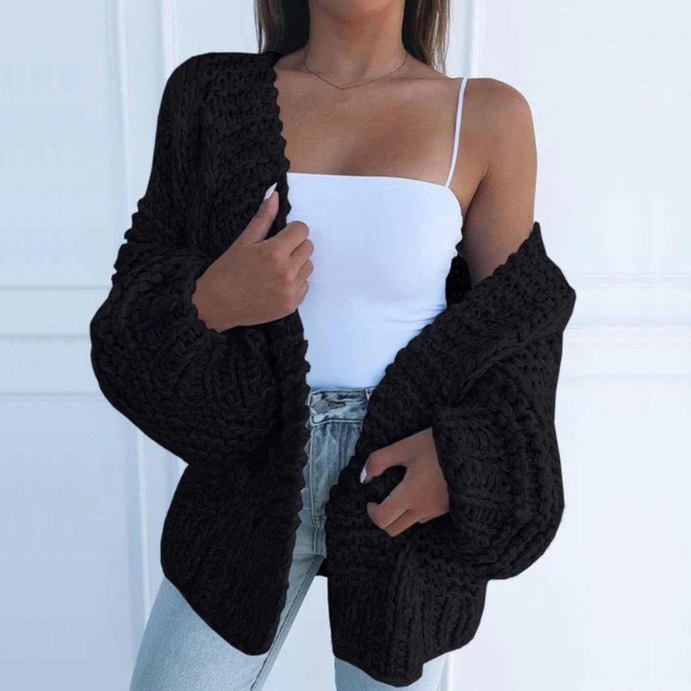 ELEANOR | Gruby Sweter Luźny Kardigan