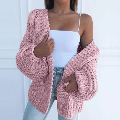 ELEANOR | Gruby Sweter Luźny Kardigan